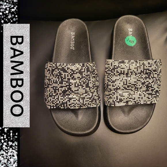 BAMBOO Shoes - ●●BAMBOO RHINESTONE SLIDES●●